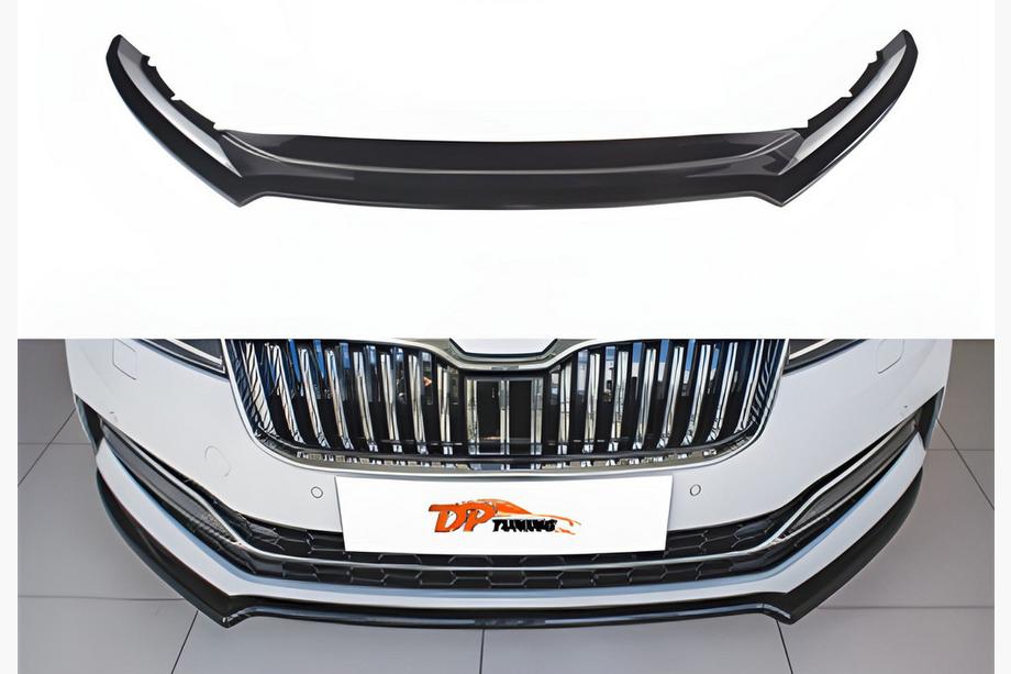 Skoda Superb 2015–2024 Přední lip spoiler DPT V-4 (2021-, lesklá černá) Image