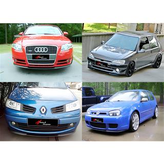 Univerzální přední lip spoiler DPT V-6 (ABS, černý lesk) fotografie 1