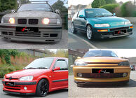 Univerzální přední lip spoiler na nárazník DPT V-7 (ABS, lesklá černá) fotografie 1