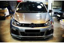 Volkswagen Golf 6 2008–2014 Přední lip spoiler DPT V-1 (lesklá černá) fotografie 1