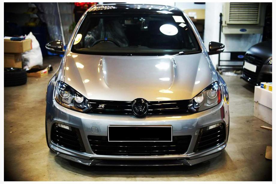Volkswagen Golf 6 2008–2014 Přední lip spoiler DPT V-1 (lesklá černá) Image