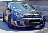 Volkswagen Golf 6 2008–2014 Přední lip spoiler DPT V-2 (pro GTI, černý lesk) fotografie 2