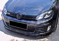 Volkswagen Golf 6 2008–2014 Přední lip spoiler DPT V-2 (pro GTI, černý lesk) fotografie 1