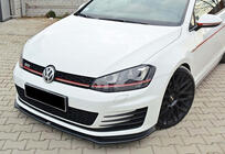 Volkswagen Golf 7/E-Golf 2012–2020 Přední lip nástavec DPT V-2 (pro GTI, 2012-2017, lesklá černá) fotografie 5