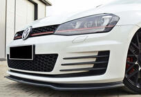 Volkswagen Golf 7/E-Golf 2012–2020 Přední lip nástavec DPT V-2 (pro GTI, 2012-2017, lesklá černá) fotografie 1