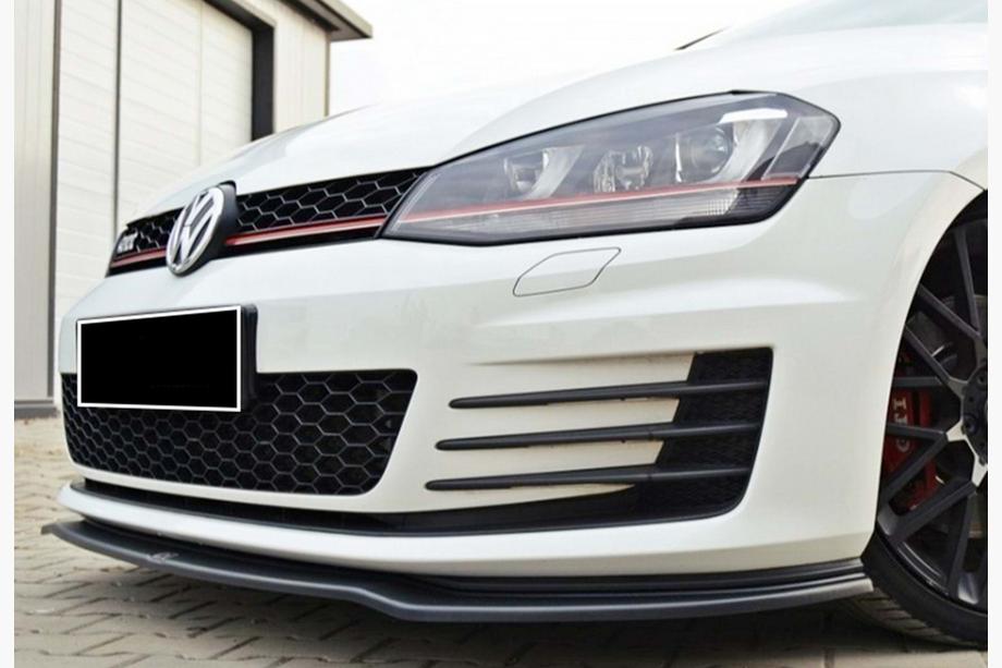 Volkswagen Golf 7/E-Golf 2012–2020 Přední lip nástavec DPT V-2 (pro GTI, 2012-2017, lesklá černá) Image