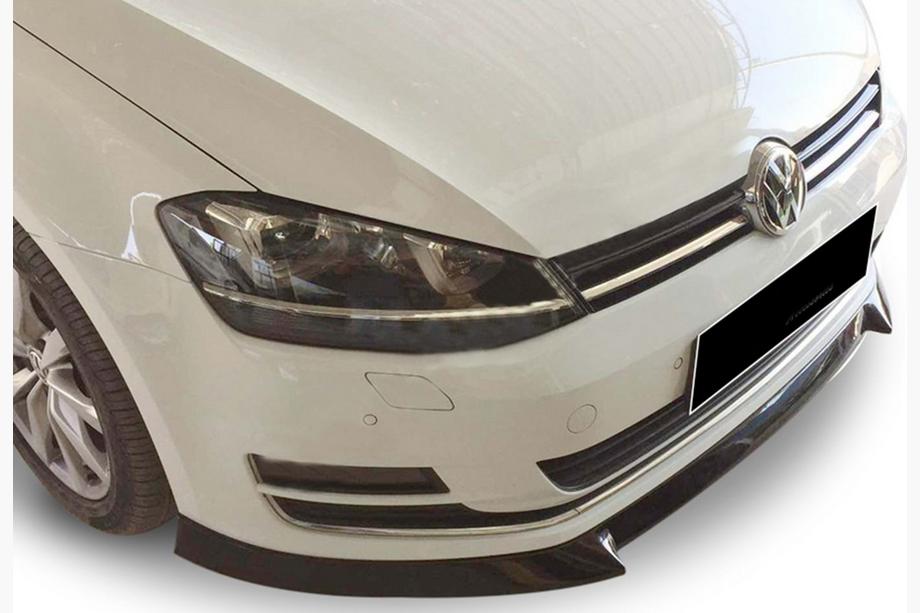 Volkswagen Golf 7/E-Golf 2012–2020 Přední lip nástavec DPT V-4 (pro sériový nárazník, 2012-2017, lesklá černá) Image