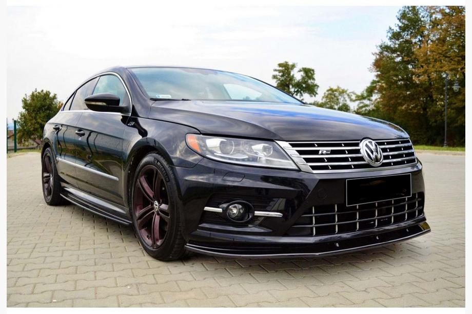Volkswagen Passat CC 2008–2017 Přední lip nástavec DPT (pro R-Line, 2008-2011, černý lesk) Fotografie 2