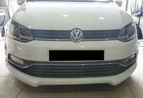 Volkswagen Polo 2010–2017 Přední lip spoiler DPT (2014-2017, černý lesk) fotografie 1