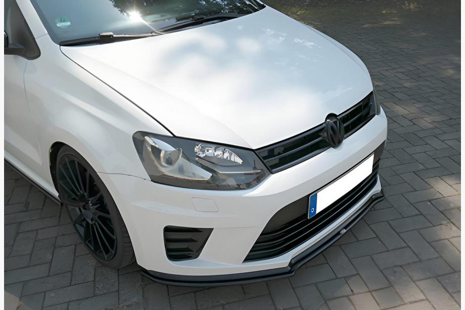 Volkswagen Polo 2010–2017 Přední lip spoiler DPT V-1 (lesklá černá) Image