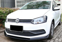 Volkswagen Polo 2010–2017 Přední lip spoiler DPT V-2 (lesklá černá) fotografie 2