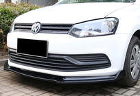 Volkswagen Polo 2010–2017 Přední lip spoiler DPT V-2 (lesklá černá) fotografie 4