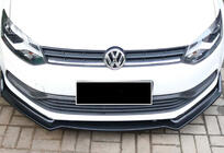 Volkswagen Polo 2010–2017 Přední lip spoiler DPT V-2 (lesklá černá) fotografie 5
