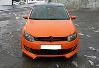 Volkswagen Polo 2010–2017 Přední lip spoiler nárazníku DPT (2009-2013, černý lesk) fotografie 1
