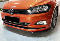 Volkswagen Polo 2017– Přední lip spoiler DPT V-2 (lesklá černá) fotografie 1