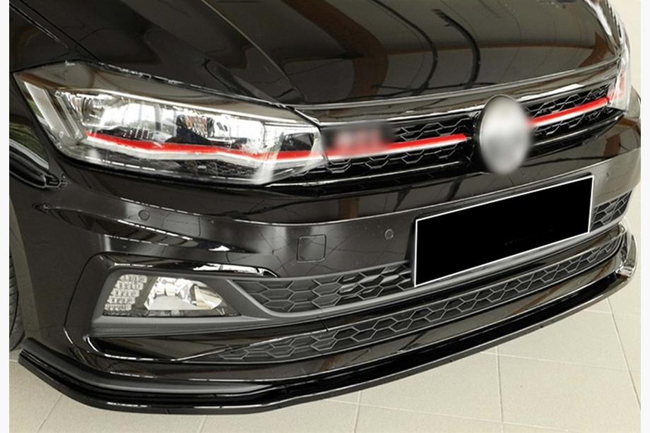 Volkswagen Polo 2017– Přední lip nástavec DPT V-1 (pro GTI, černý lesk) Fotografie 1