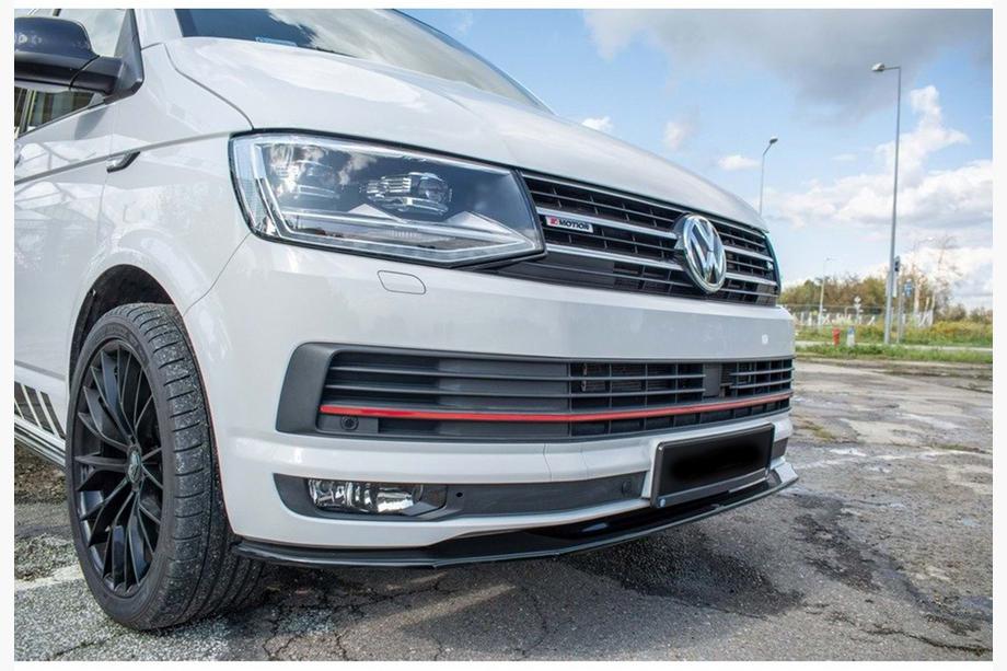 Volkswagen T6 2015–2024 Přední lip spoiler DPT (lesklá černá) Image