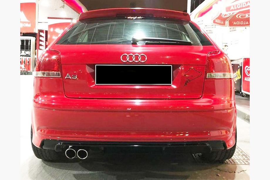 Audi A3 2003–2012 Zadní difuzor DPT (2005-2008, Coupe, černý lesk) Image