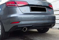 Audi A3 2012–2020 Zadní difuzor DPT (HB, 2017-2020, černý lesk) fotografie 3