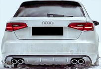 Audi A3 2012–2020 Zadní difuzor DPT V-1 (2012-2016, HB, černý lesk) fotografie 2