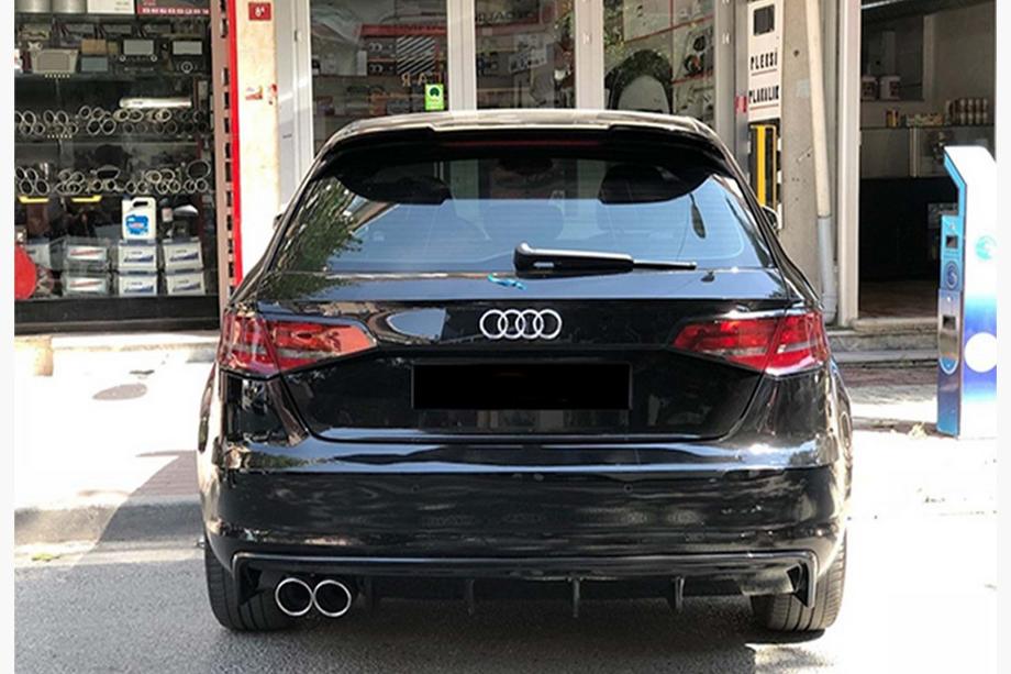 Audi A3 2012–2020 Zadní difuzor DPT V-2 (2012-2016, HB, černý lesk) Image