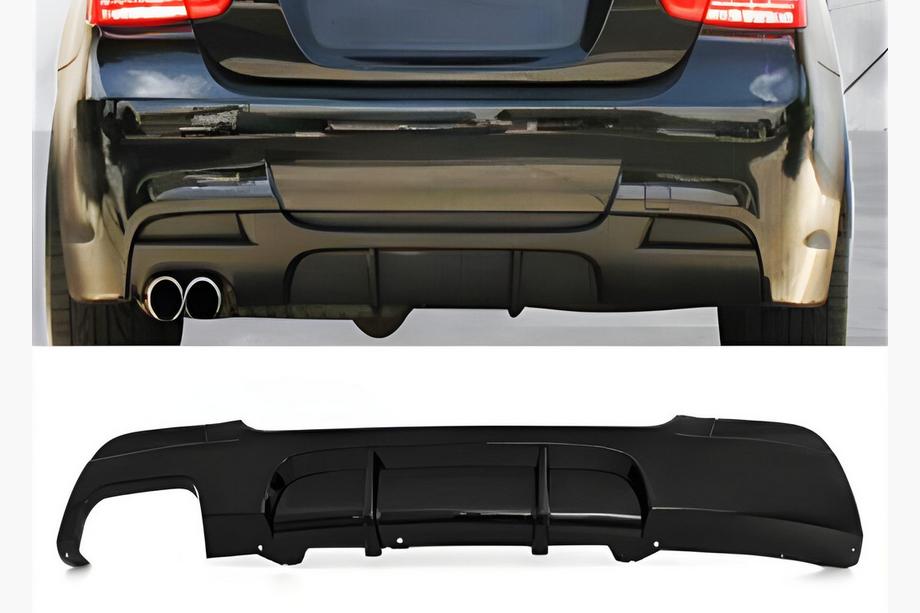 BMW řady 3 E90/E91 2005–2011 Zadní difuzor DPT V-2 (pro E90 M-Sport, černý lesk) Image