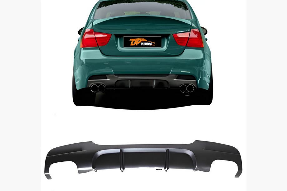 BMW řady 3 E90/E91 2005–2011 Zadní difuzor DPT V-3 (pro E90 M-Sport, černý lesk) Image