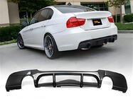 BMW řady 3 E90/E91 2005–2011 Zadní difuzor DPT V-4 (pro E90 M-Sport, lesklá černá) fotografie 1