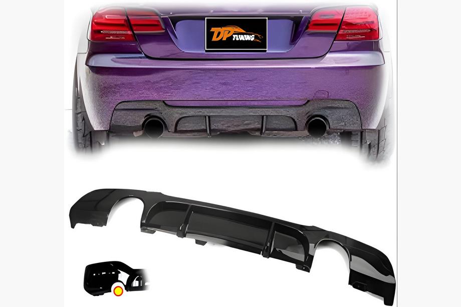 BMW řady 3 E90/E91 2005–2011 Zadní difuzor DPT V-6 (pro E90 M-Sport, černý lesk) Image