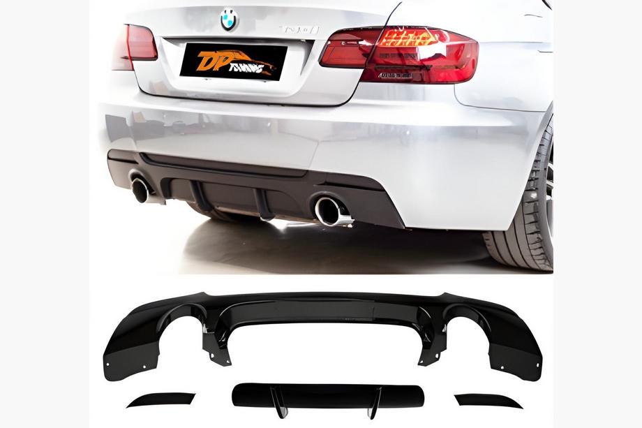 BMW řada 3 E92/E93 2006–2013 Zadní difuzor DPT (pro E92 M-Sport, černý lesk) Image