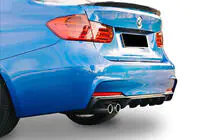 BMW řada 3 F30/F31 2012–2019 Zadní difuzor DPT V-5 (pro M-Performance, černý lesk) fotografie 2