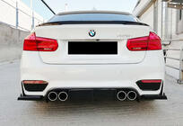 BMW řada 3 F30/F31 2012–2019 Zadní difuzor DPT V-1 (pro M3, lesklá černá) fotografie 1