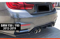 BMW řada 3 F30/F31 2012–2019 Zadní difuzor DPT V-2 (pro Vorstainer, lesklá černá) fotografie 1