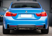 BMW řada 4 F32/F33/F36 2012–2020 Zadní difuzor DPT V-1 (pro M-Performance, černý lesk) fotografie 1