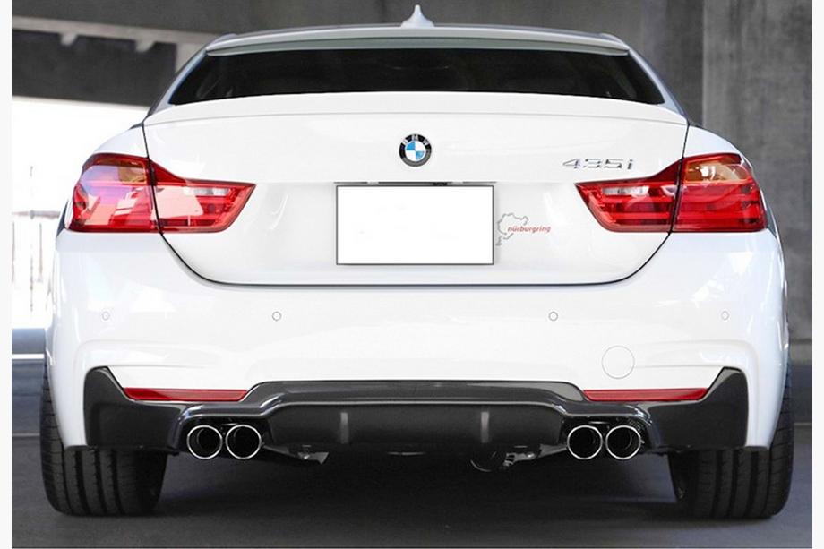 BMW řada 4 F32/F33/F36 2012–2020 Zadní difuzor DPT V-2 (pro M-Performans, leskle černý) Fotografie 1