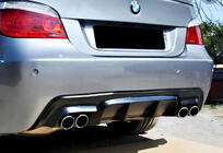 BMW řada 5 E60/E61 2003–2010 Zadní difuzor DPT V-2 (pro M-Sport, lesklá černá) fotografie 3