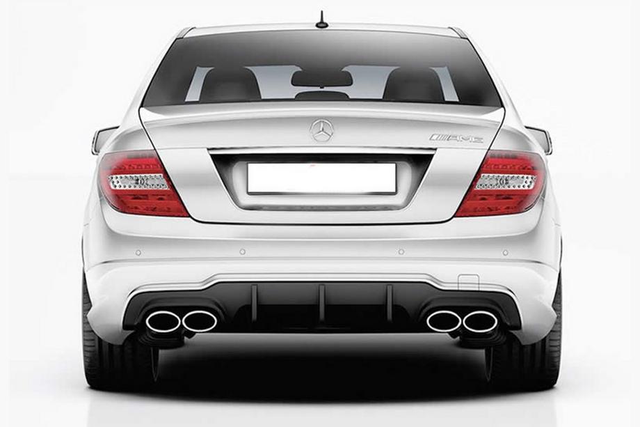 Mercedes C-class W204 2007–2015 Zadní difuzor DPT (2011-2014, pro AMG SD, černý lesk) Fotografie 3