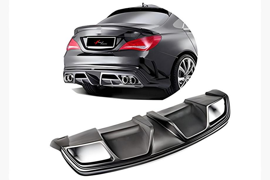 Mercedes CLA C117 2013–2019 Zadní difuzor DPT (černý lesk) Image