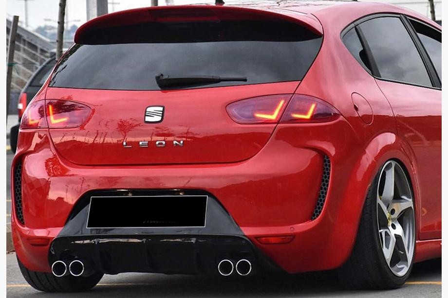 Seat Leon 2005–2012 Zadní difuzor DPT V-1 (2009-2012, černý lesk) Image