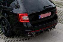 Skoda Octavia III A7 2013–2019 Zadní difuzor DPT V-2 (LB/SW, lesklá černá) fotografie 4