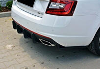 Skoda Octavia III A7 2013–2019 Zadní difuzor DPT V-5 (LB, matná černá) fotografie 3