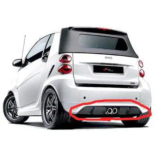 Zadní difuzor DPT (černý lesk) Smart 2014– fotografie 1