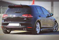 Volkswagen Golf 7/E-Golf 2012–2020 Zadní difuzor DPT V-6 (2012-2017, černý lesk) fotografie 3