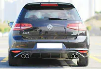 Volkswagen Golf 7/E-Golf 2012–2020 Zadní difuzor DPT V-6 (2012-2017, černý lesk) fotografie 4