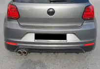 Volkswagen Polo 2010–2017 Zadní difuzor DPT (2014-2017, černý lesk) fotografie 3