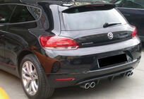 Volkswagen Scirocco 2008–2017 Zadní difuzor DPT V-2 (2008-2013, černý lesk) fotografie 1