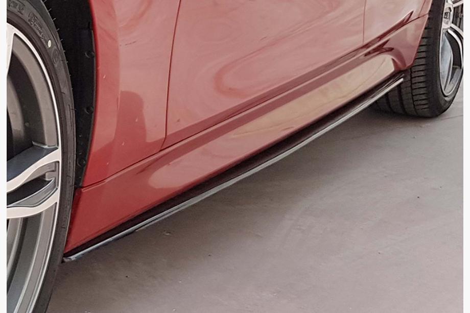 BMW řada 3 F30/F31 2012–2019 Prahové nástavce DPT V-3 (pro M-Sport prahy, černý lesk) Image