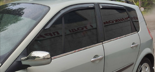 Renault Scenic/Grand 2003–2009 Nerezové lišty oken (sada 4 ks) fotografie 4