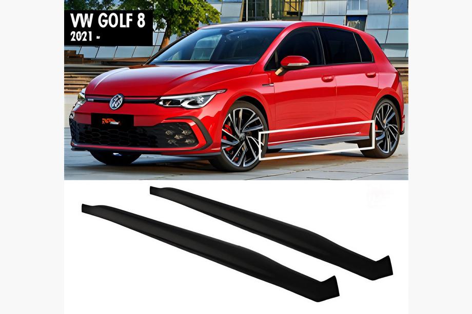 Volkswagen Golf 8 2019– Boční prahy DPT V-2 (černý lesk) Image