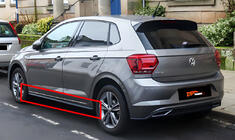 Volkswagen Polo 2017– Boční prahy DPT V-2 (černý lesk) fotografie 1